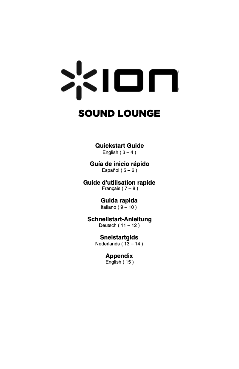 Image de la première page du manuel de l'appareil Sound Lounge
