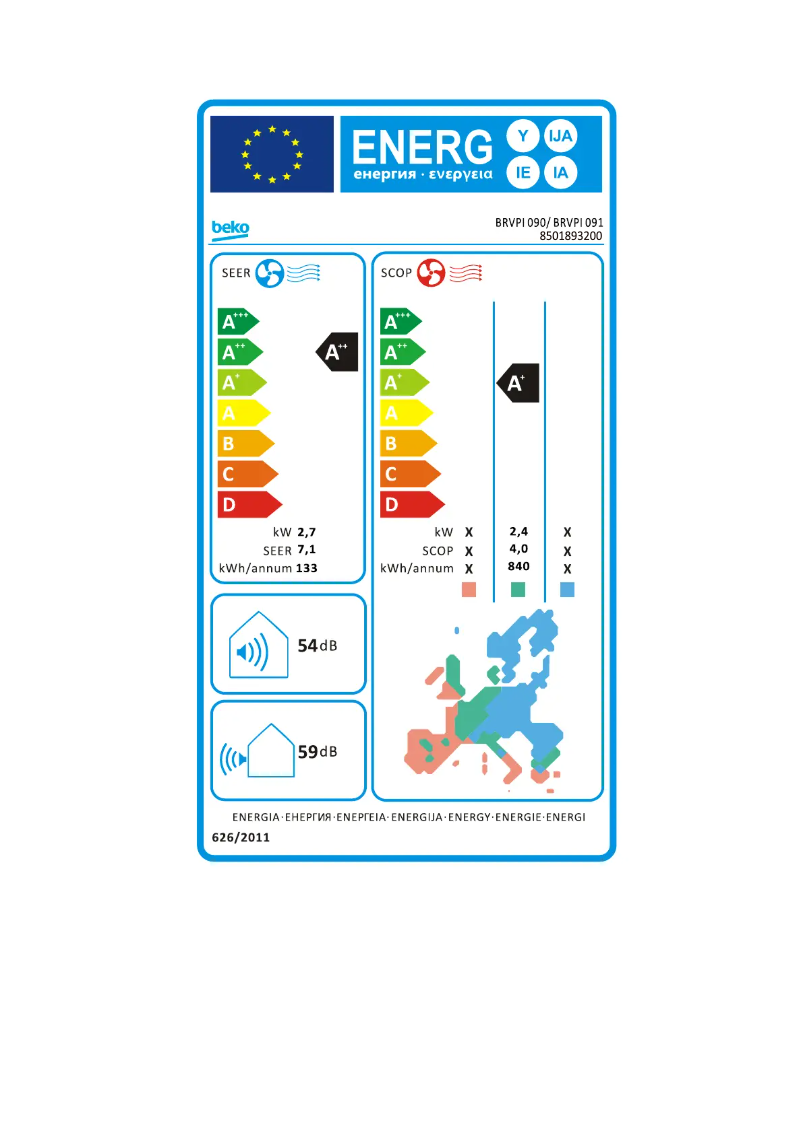 Image de la première page du manuel de l'appareil BRVPI 090