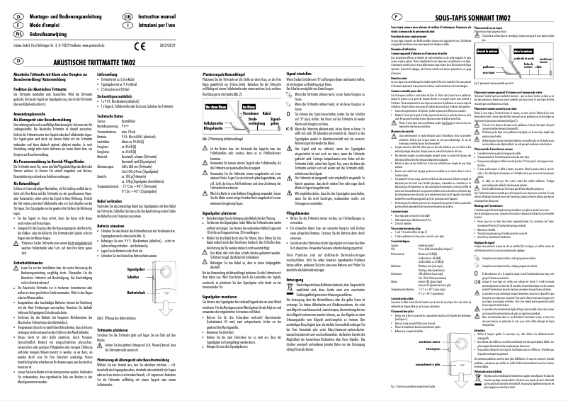 Page n°1 - Manuel utilisateur Pentatech TM02