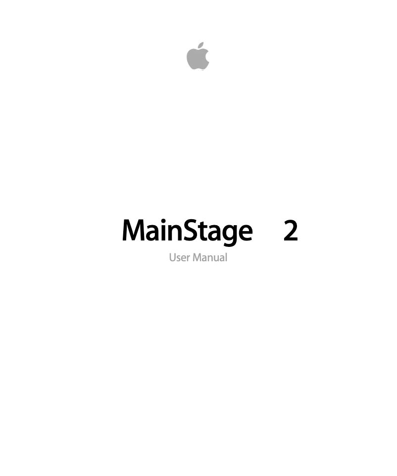 Page n°1 - Manuel utilisateur Apple MainStage 2