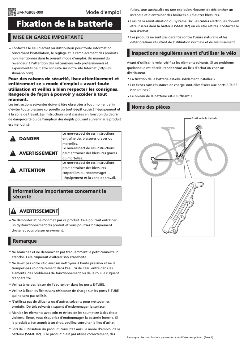 Página 1 del manual Manual de usuario Shimano SM-BTC1