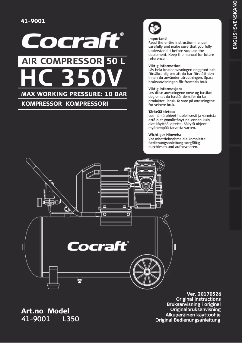 Page 1 de la notice Manuel utilisateur Cocraft L350
