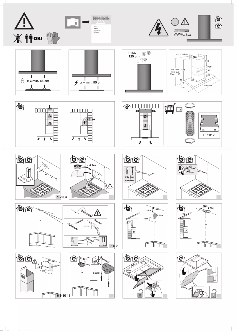 Page 1 de la notice Guide d'installation Pelgrim BSK962MAT