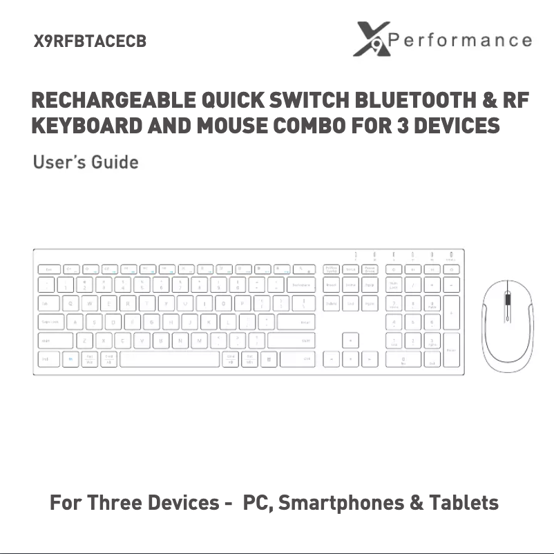 Page 1 de la notice Manuel utilisateur X9 Performance X9RFBTACECB