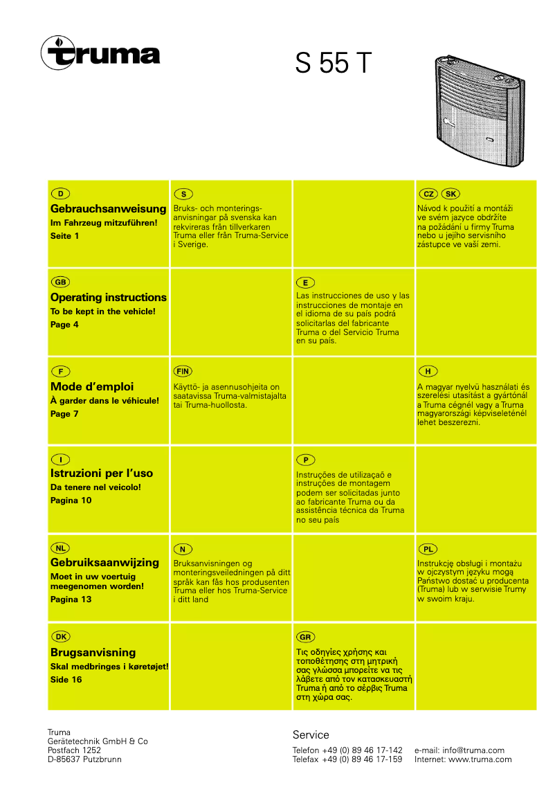 Página 1 del manual Manual de usuario Trumatic S 55 T