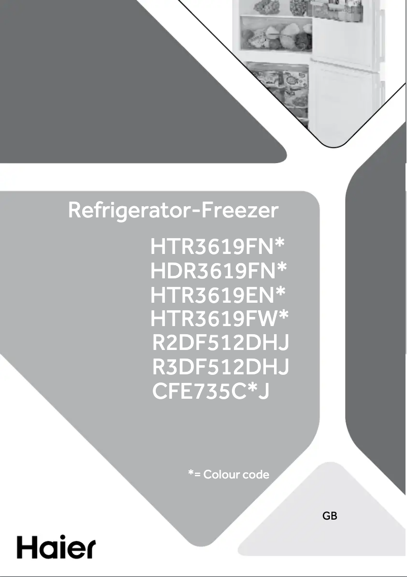 Image de la première page du manuel de l'appareil R2DF512DHJ