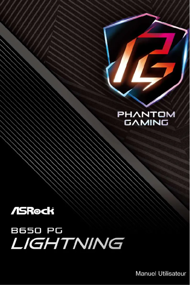 Page 1 de la notice Manuel utilisateur Asrock B650 PG Lightning