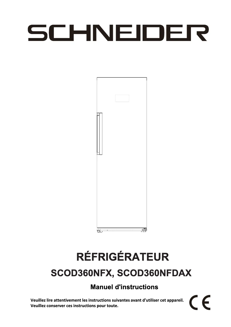 Image de la première page du manuel de l'appareil SCOD360NFX