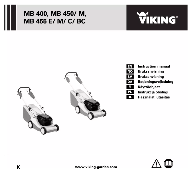 Page n°1 - Manuel utilisateur Viking MB 455