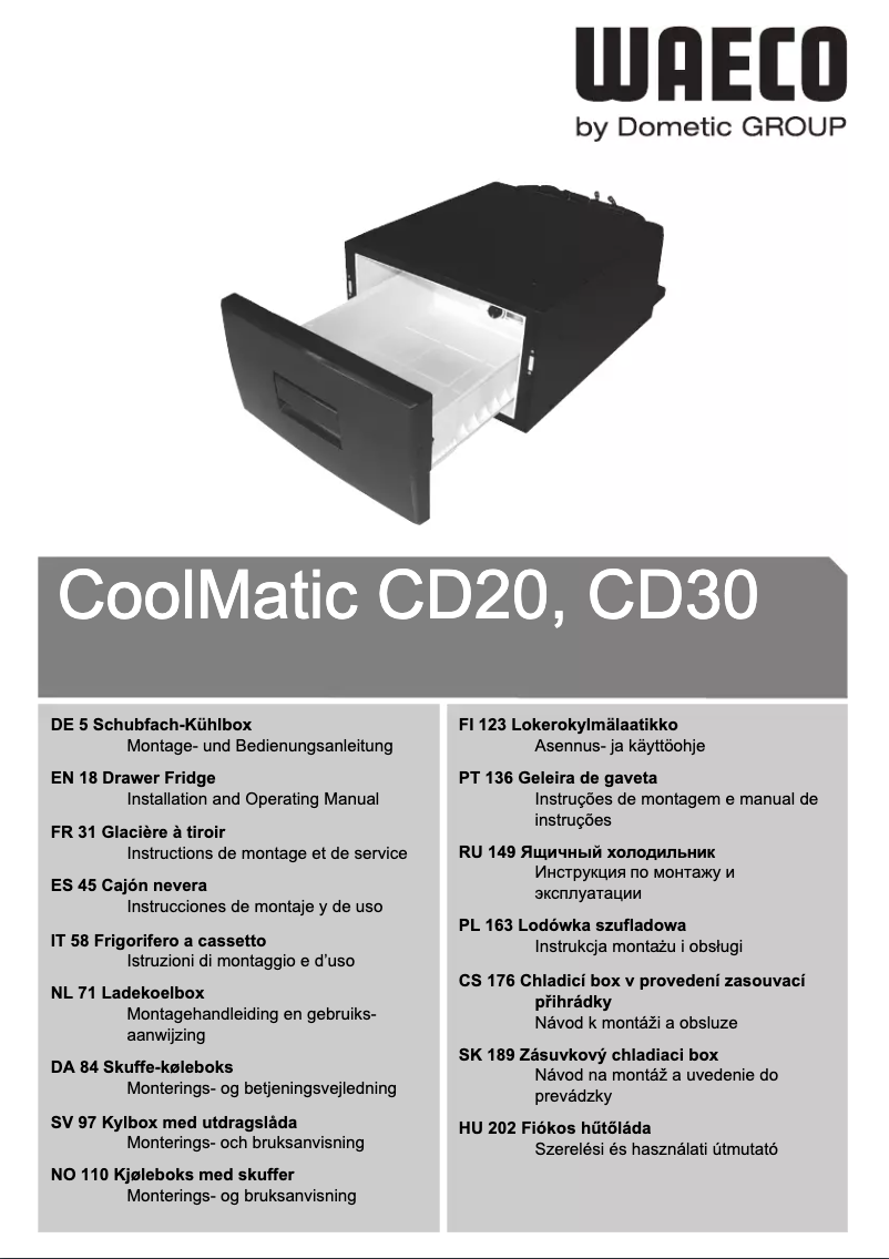 Page n°1 - Manuel utilisateur Waeco CoolMatic CD 20