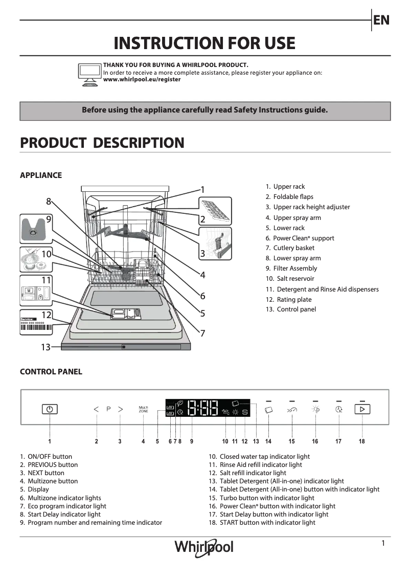 Image de la première page du manuel de l'appareil WIP 4T133 PE S