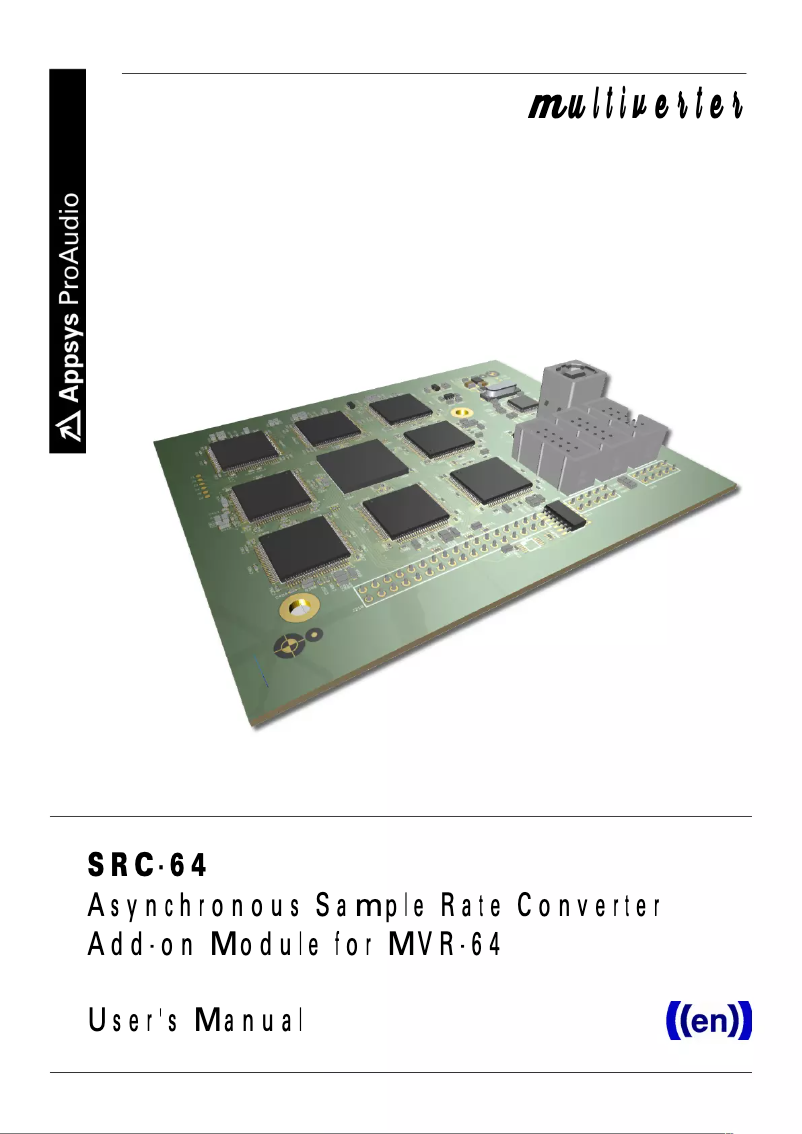 Page n°1 - Manuel utilisateur Appsys ProAudio SRC-64