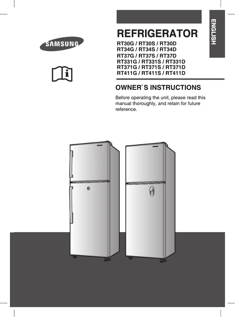 Page n°1 - Manuel utilisateur Samsung RT30GBTS
