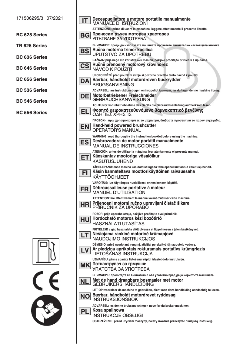 Page 1 de la notice Manuel utilisateur Stiga BC 750 B