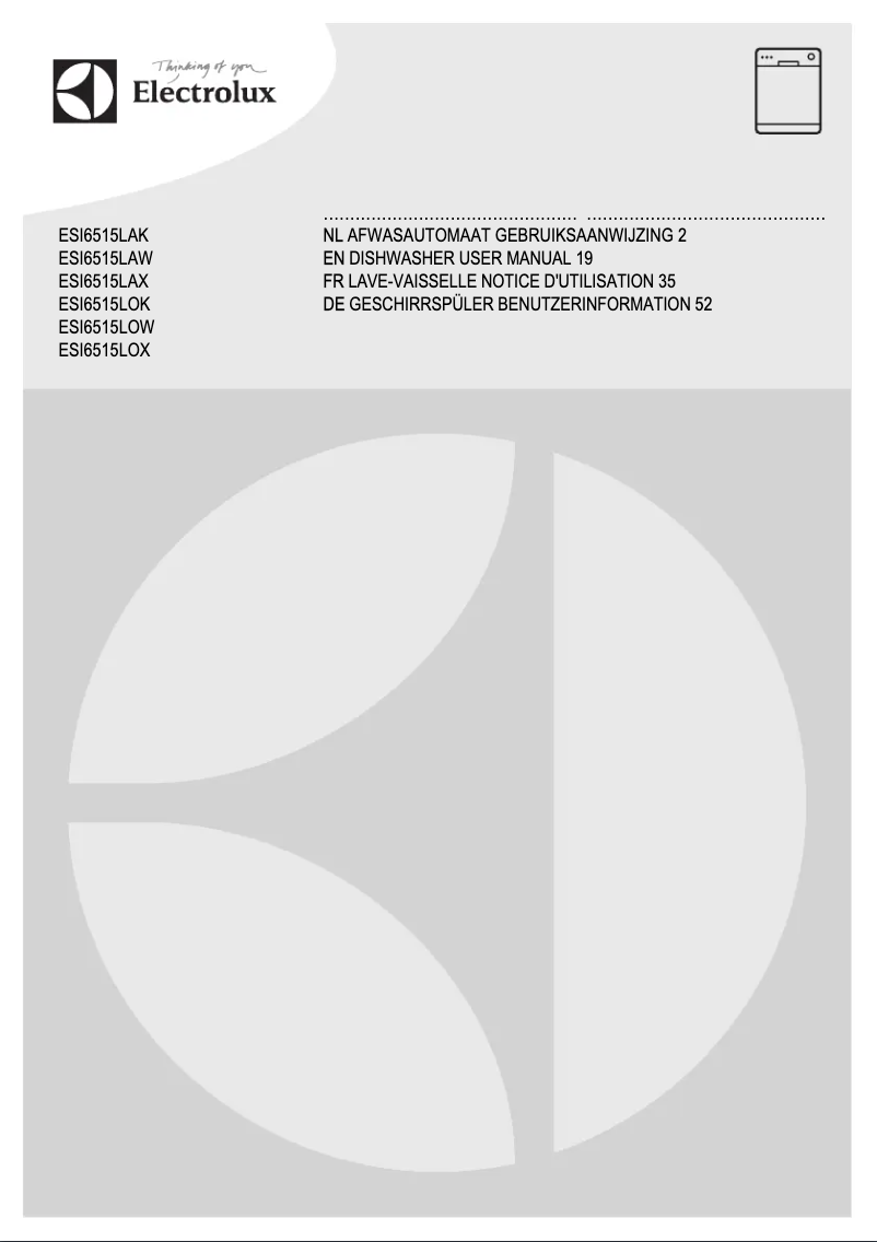 Page n°1 - Manuel utilisateur Electrolux ESI6515