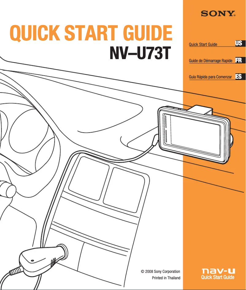 Page n°1 - Guide d'installation Sony NV-U73T