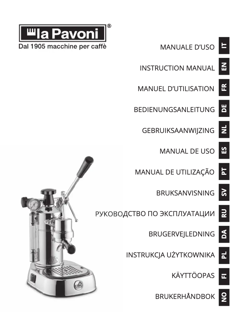 Image de la première page du manuel de l'appareil Milano