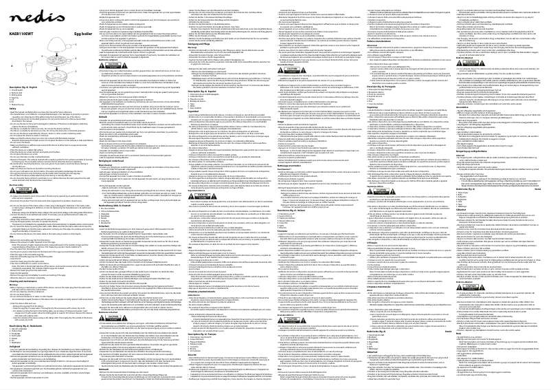 Page 1 de la notice Manuel utilisateur Nedis KAEB110EWT