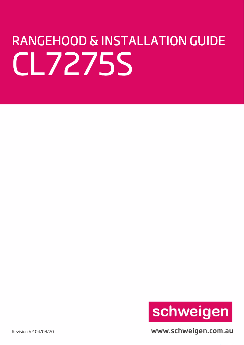 Page 1 de la notice Manuel utilisateur Schweigen CL7275S