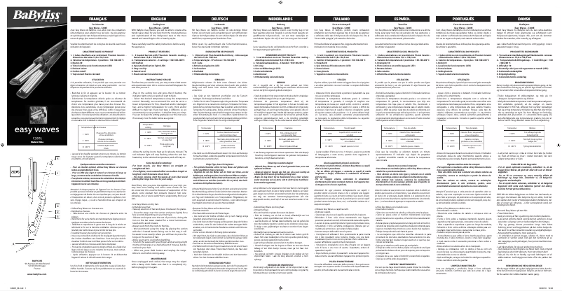 Page 1 de la notice Manuel utilisateur BaByliss Easy Waves C260E