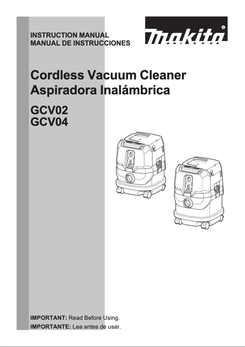 Image de la première page du manuel de l'appareil GCV04