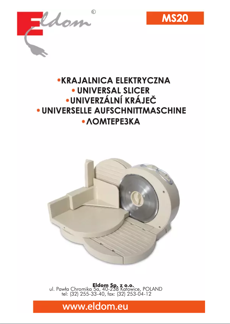 Page 1 de la notice Manuel utilisateur Eldom MS20