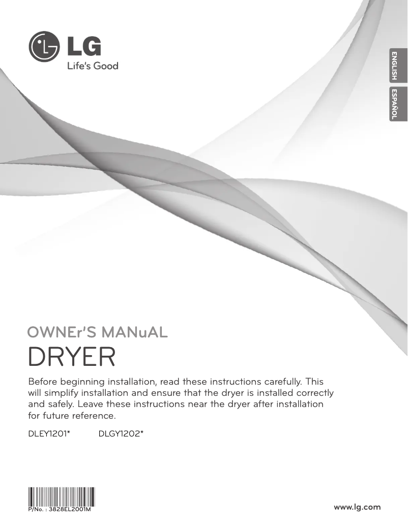 Page n°1 - Manuel utilisateur LG DLEY1201V
