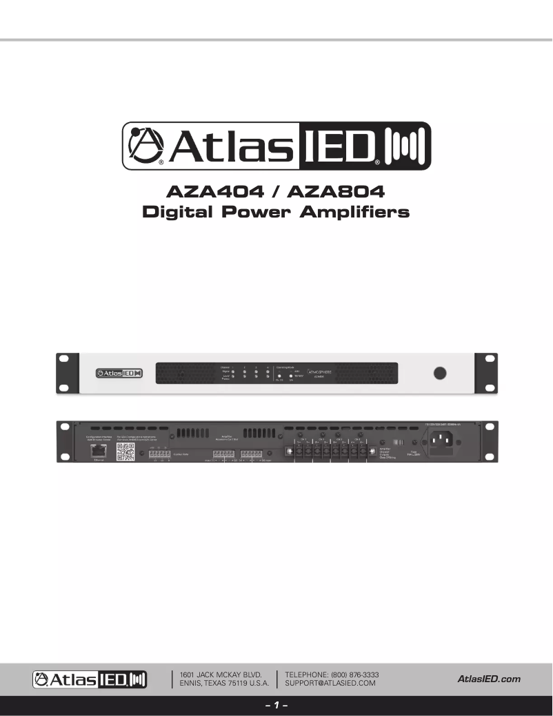 Page 1 de la notice Manuel utilisateur Atlas AZA404