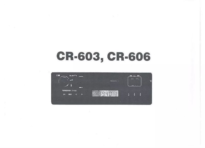 Image de la première page du manuel de l'appareil CR-603