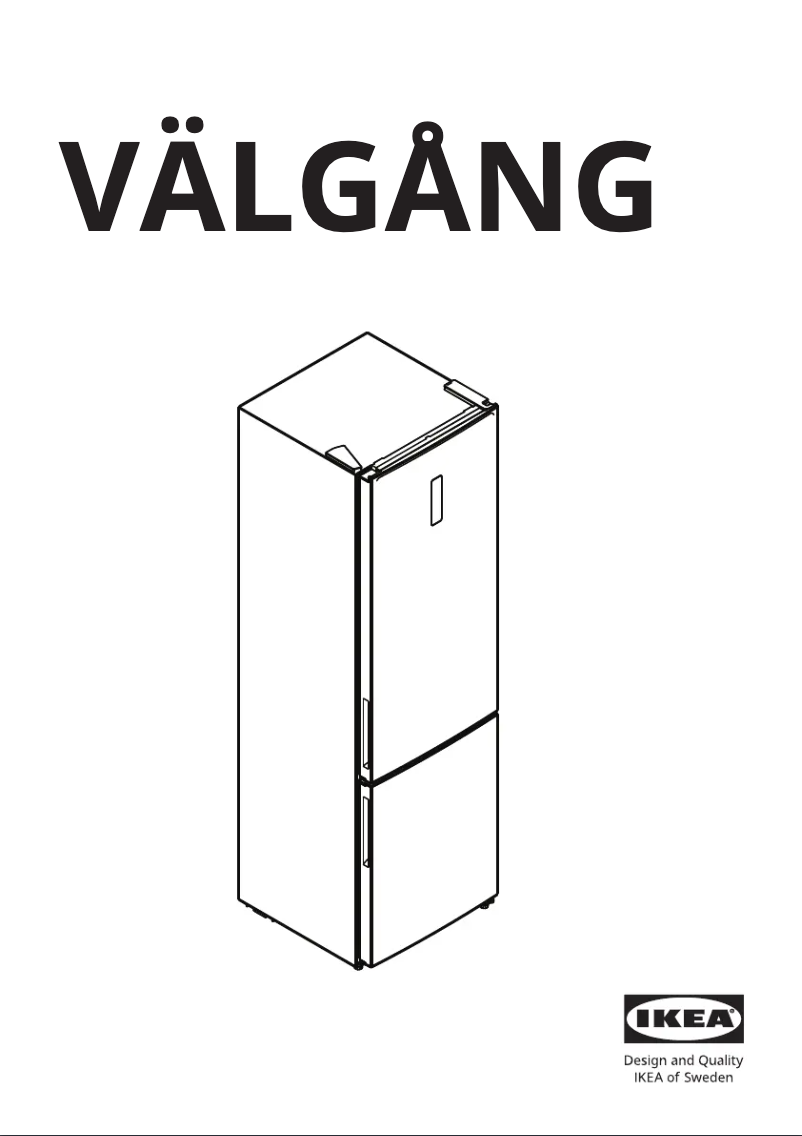 Page 1 de la notice Manuel utilisateur Ikea VÄLGÅNG 504.948.29