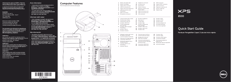 Page n°1 - Guide d'installation Dell XPS 8500