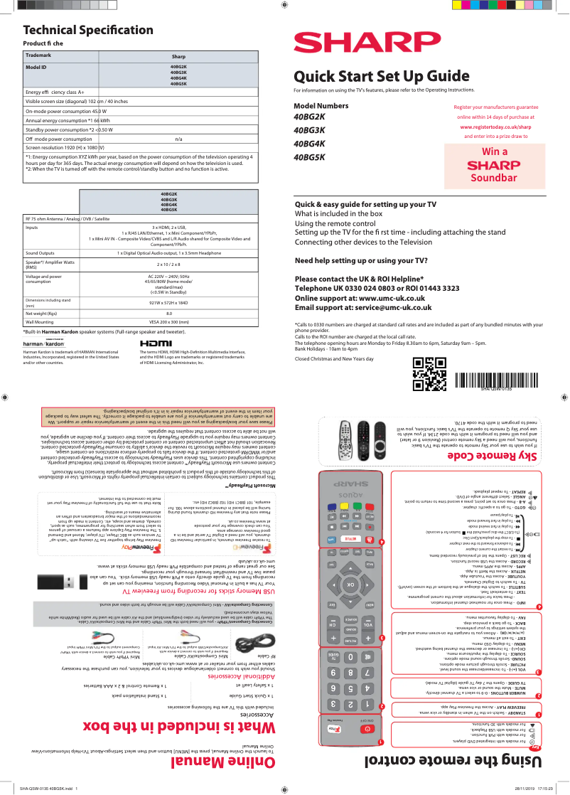 Image de la première page du manuel de l'appareil 40BG4K