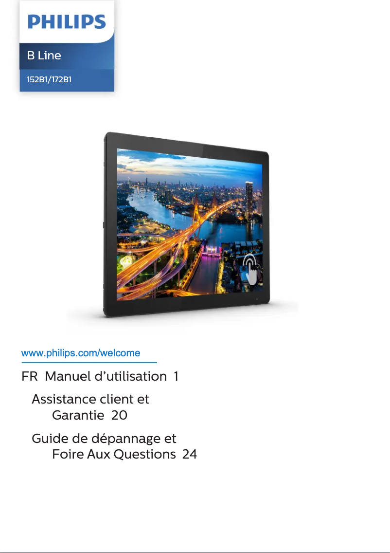 Page 1 de la notice Manuel utilisateur Philips B Line 152B1TFL