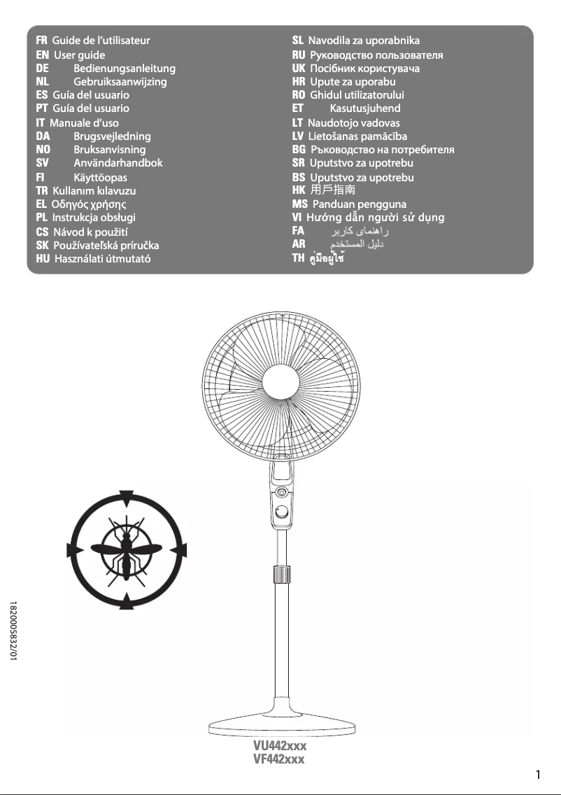 Page 1 de la notice Manuel utilisateur Rowenta Essential Plus VU4420