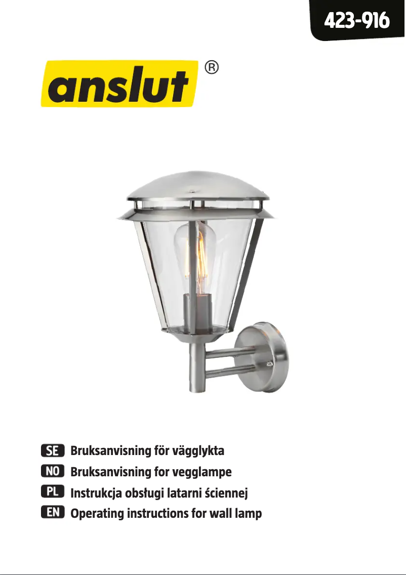 Page 1 de la notice Manuel utilisateur Anslut 423-916