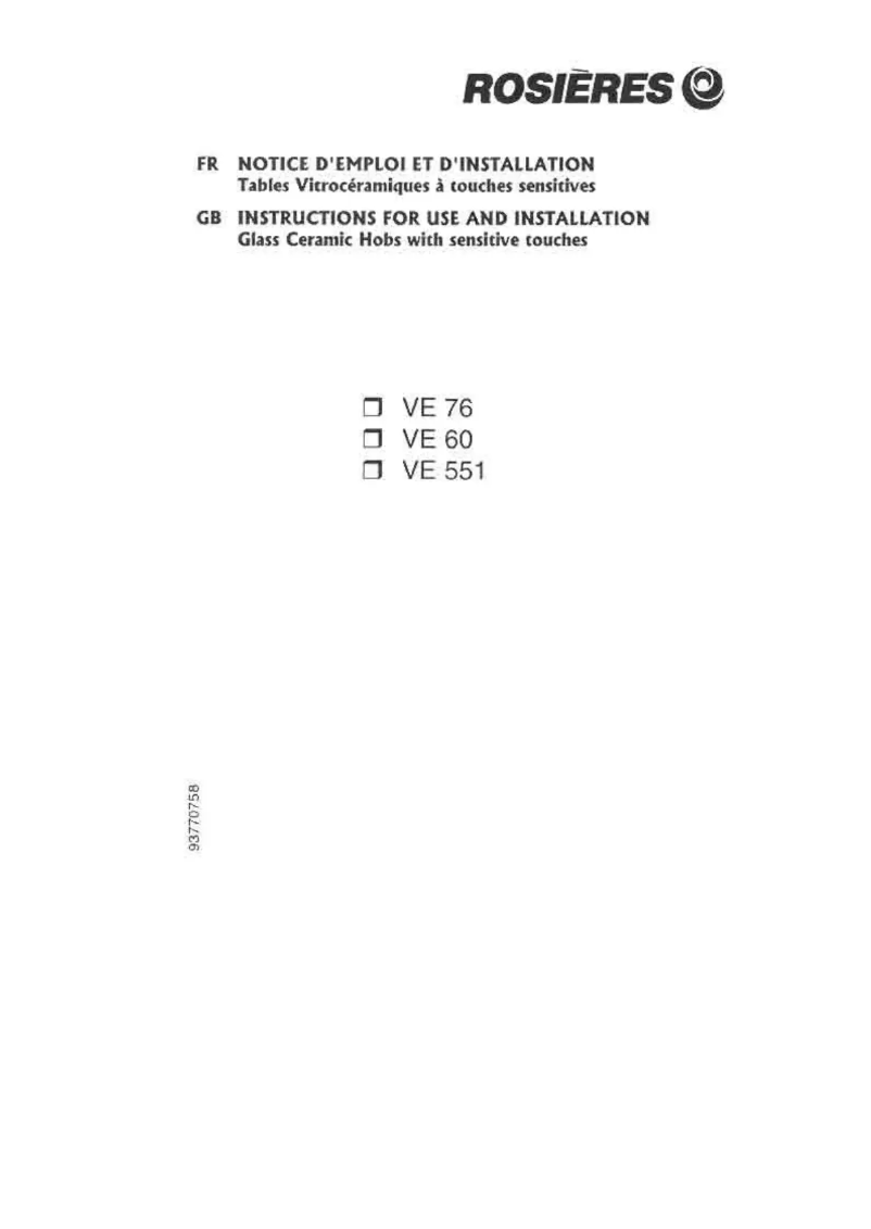 Image de la première page du manuel de l'appareil VE 551