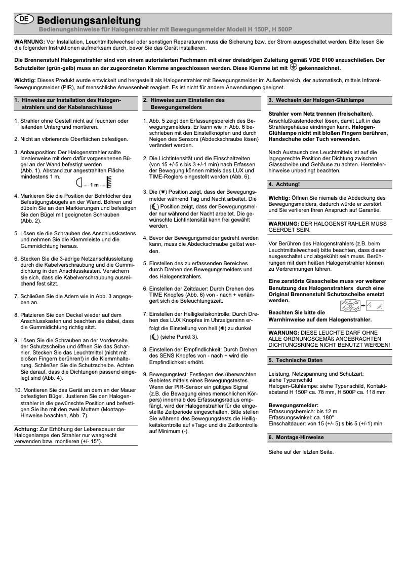Page n°1 - Manuel utilisateur Brennenstuhl 1172650