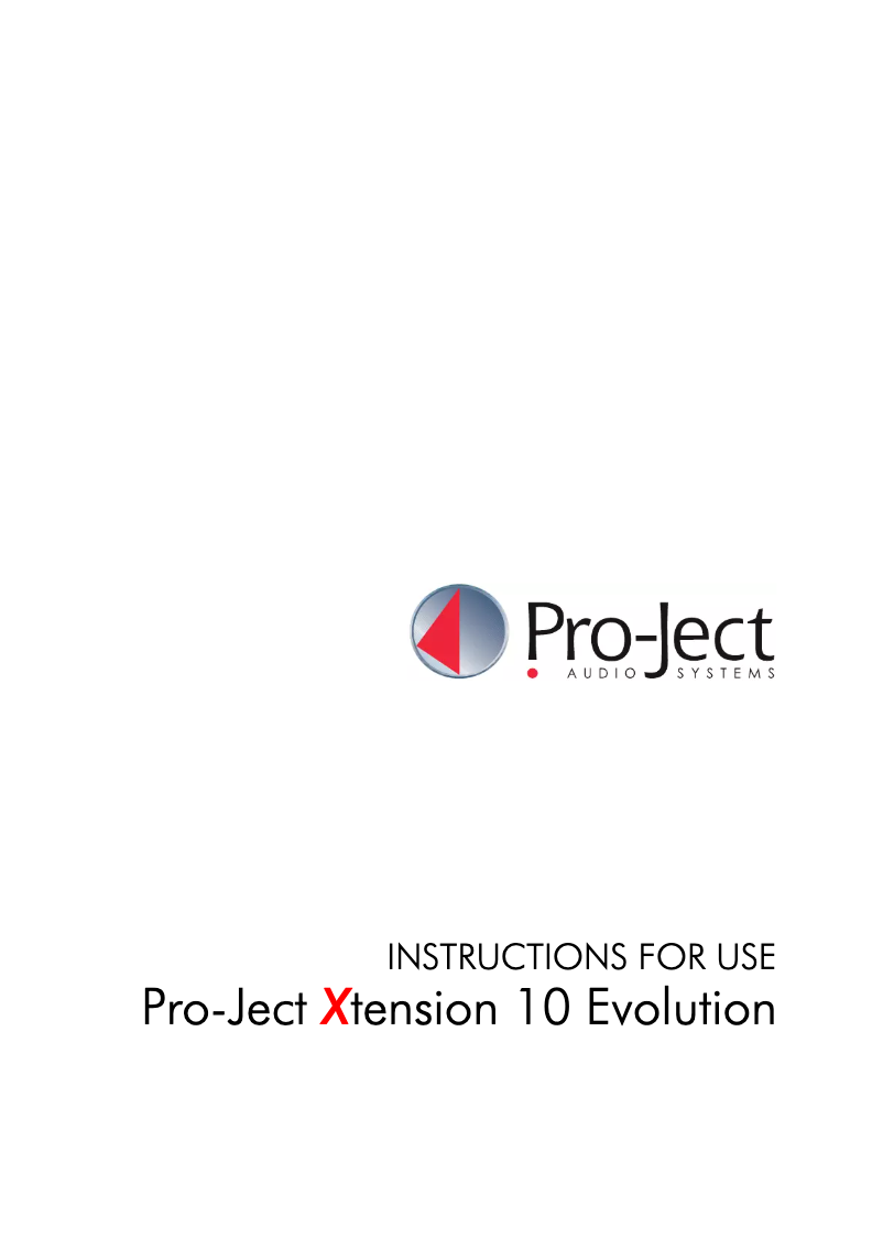 Image de la première page du manuel de l'appareil Xtension 10 Evolution