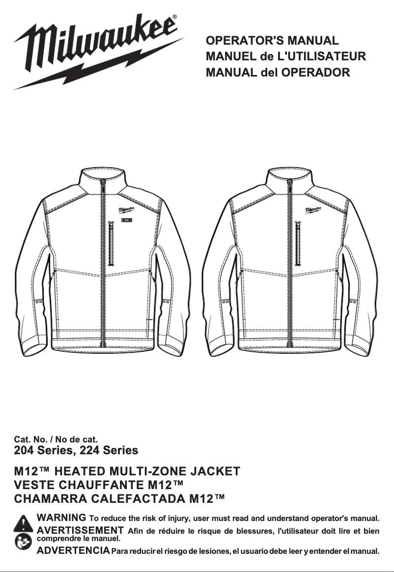 Page n°1 - Manuel utilisateur Milwaukee M12 TOUGHSHELL 204-21
