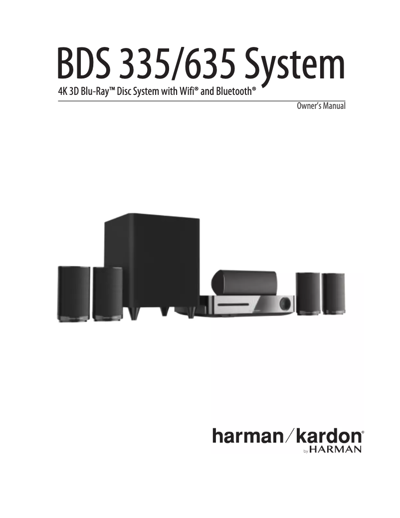 Page 1 de la notice Manuel utilisateur Harman Kardon BDS 335