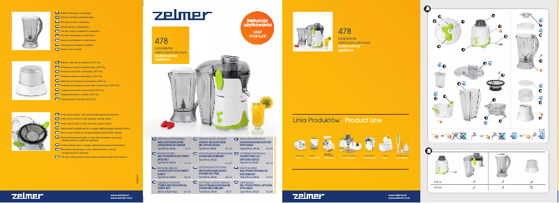 Page n°1 - Manuel utilisateur Zelmer 478.2 A