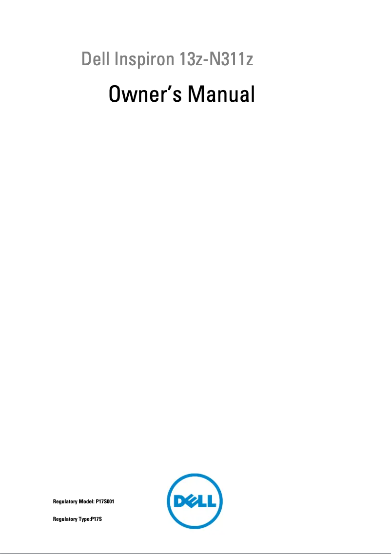 Image de la première page du manuel de l'appareil Inspiron 13z-N311z