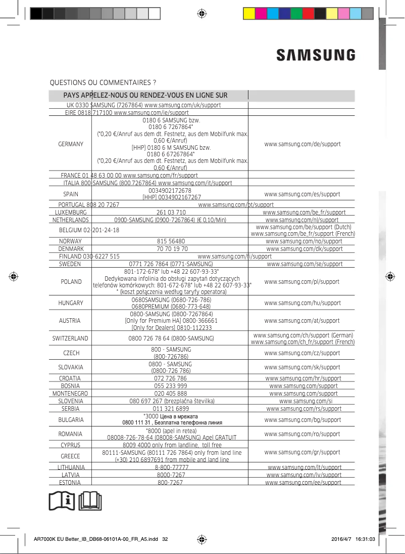 Page 1 de la notice Manuel utilisateur Samsung AR18KSPDBWKN