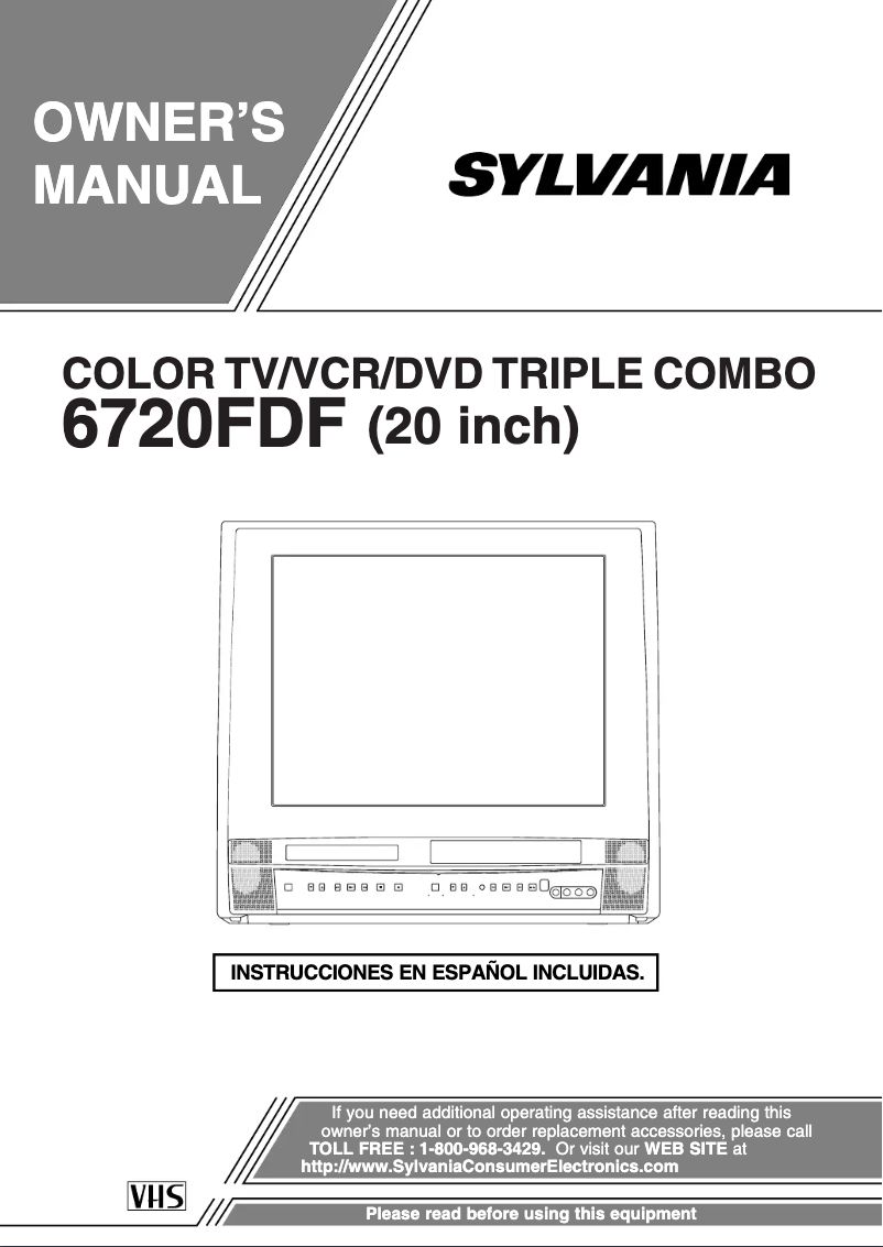 Page n°1 - Manuel utilisateur Sylvania 6720FDF