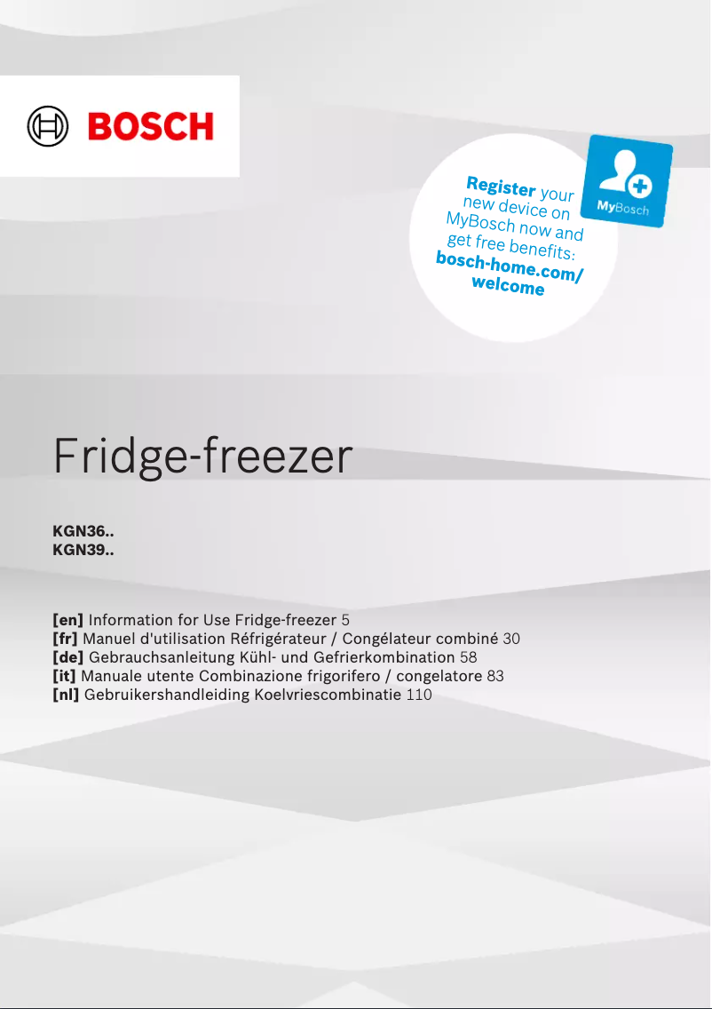 Image de la première page du manuel de l'appareil KGN39IZEA