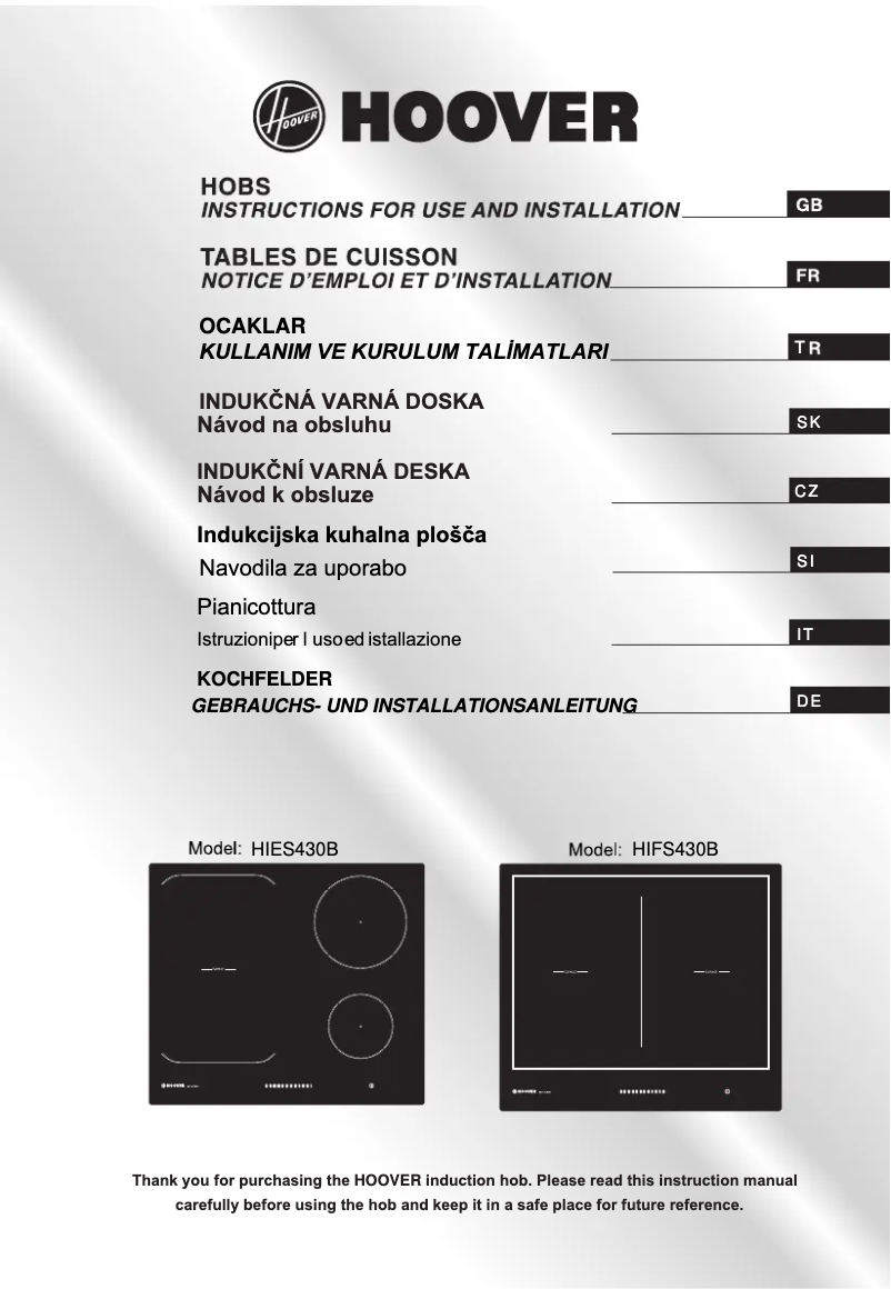 Image de la première page du manuel de l'appareil HIES430B
