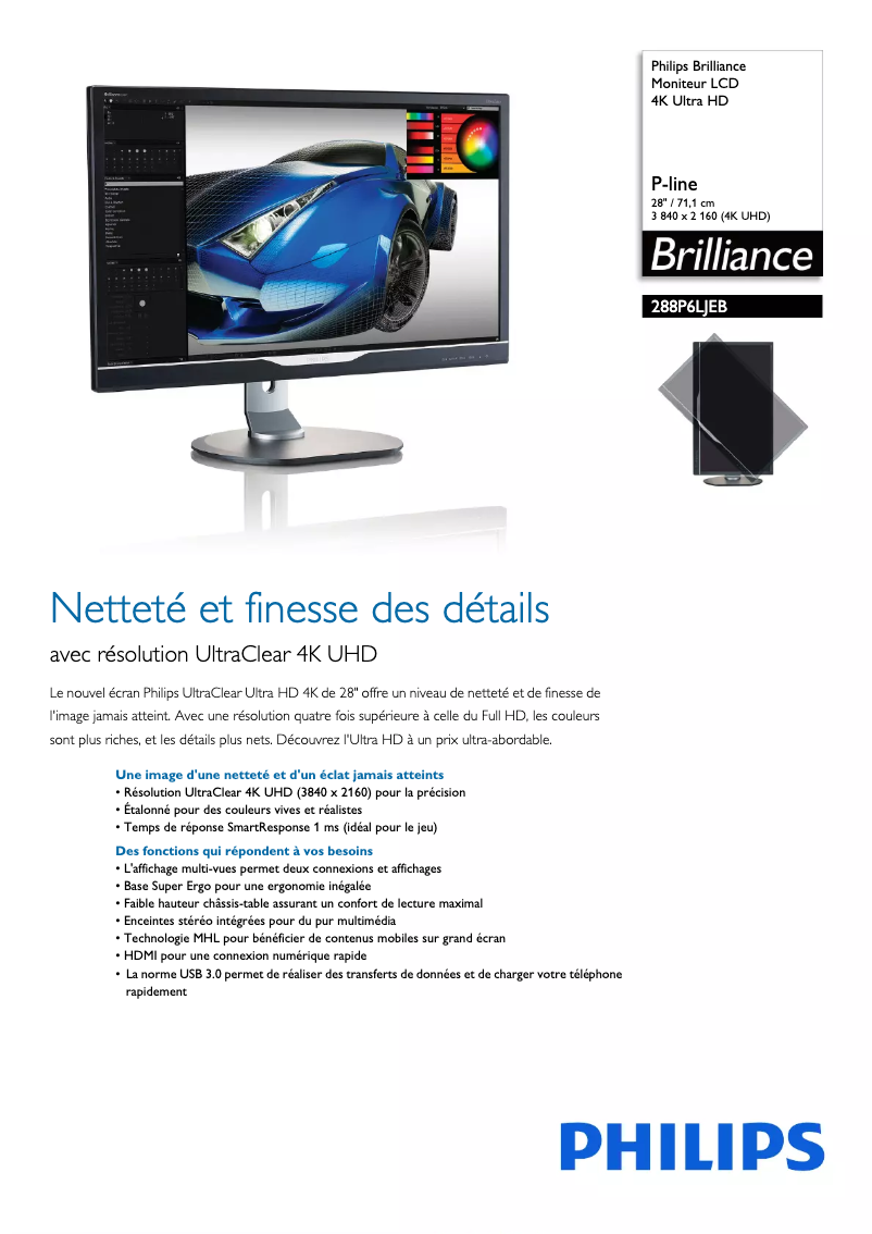 Image de la première page du manuel de l'appareil Brilliance 288P6LJEB