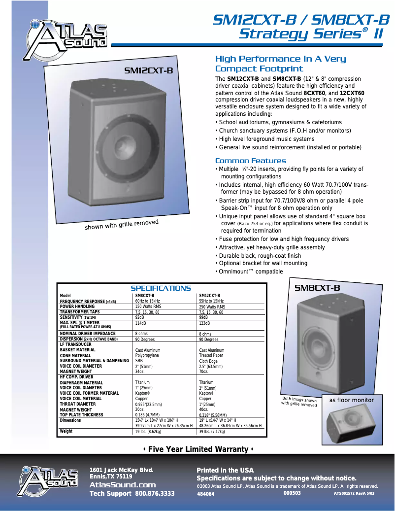 Image de la première page du manuel de l'appareil SM8SUB70