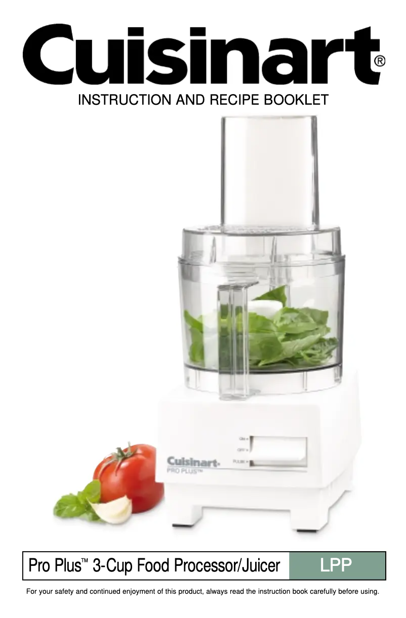 Page 1 de la notice Manuel utilisateur Cuisinart Pro Plus LPP