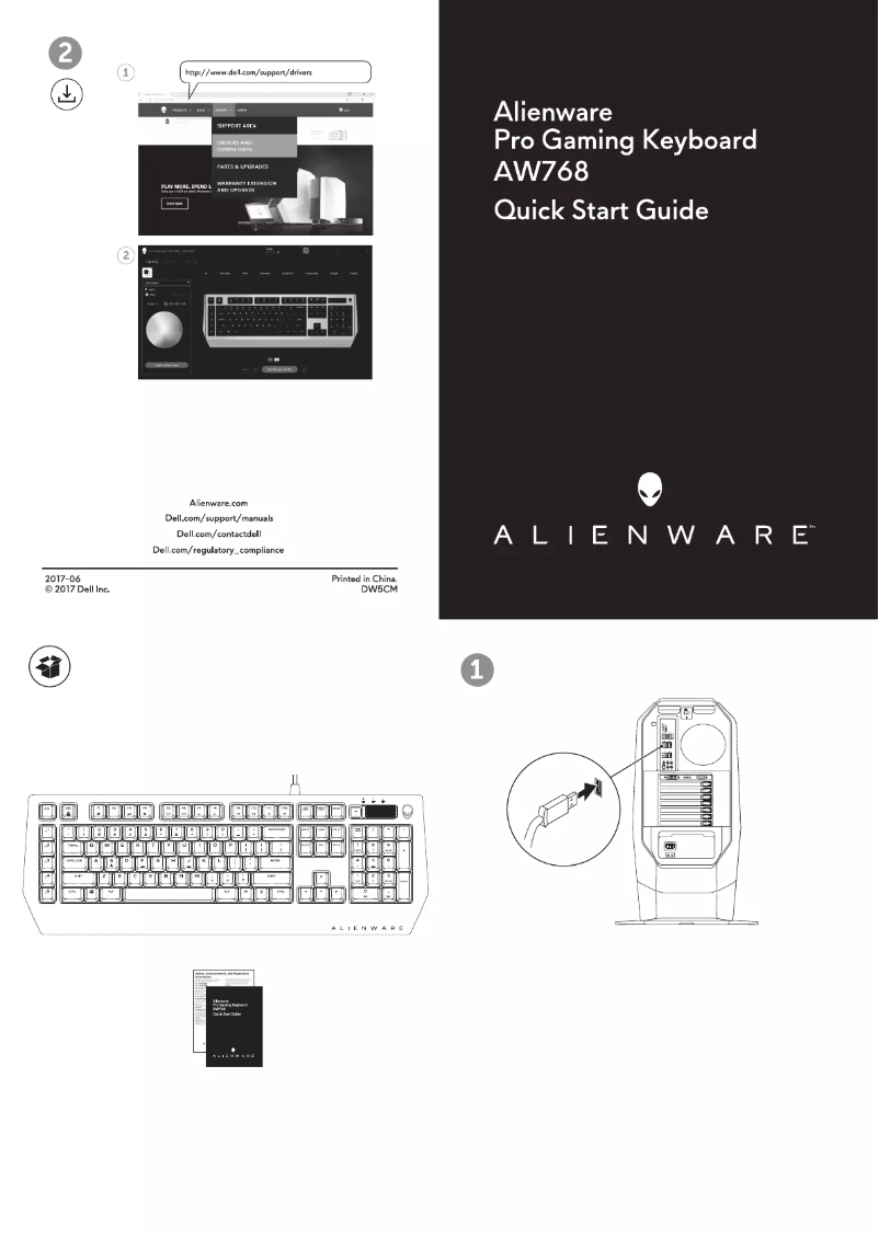 Page n°1 - Guide d'installation Alienware AW768